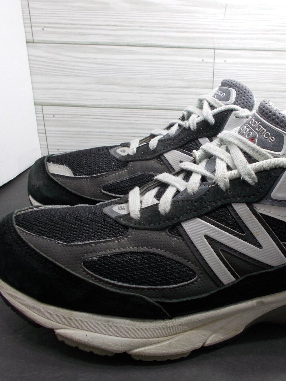 New Balance M990BK6 990v6 Mens 8.5 2E Black Grey Running Shoes USA (No Insoles)